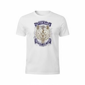 Yellowstone/ "Protect The Land"/ Wolf Unisex Adult Short Sleeve T Shirt/Size: L
